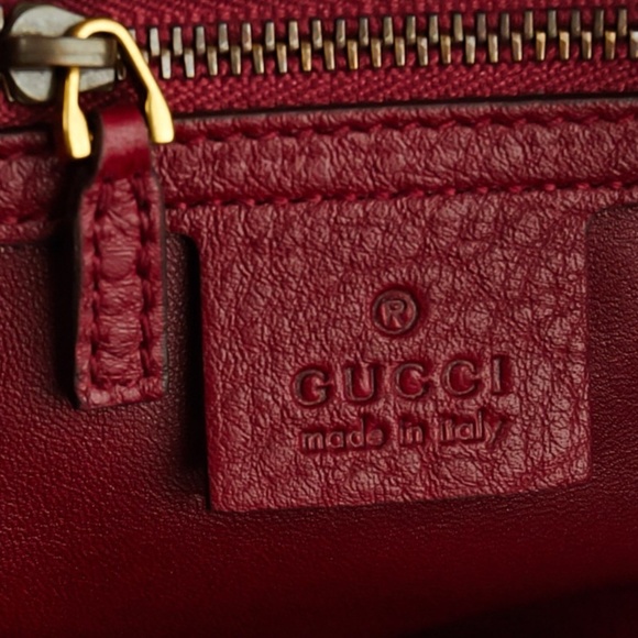 Gucci Red Deer Leather Hip Bamboo Handbag Bordeaux Large Soft Shoulder Tote Bag - Picture 6 of 16